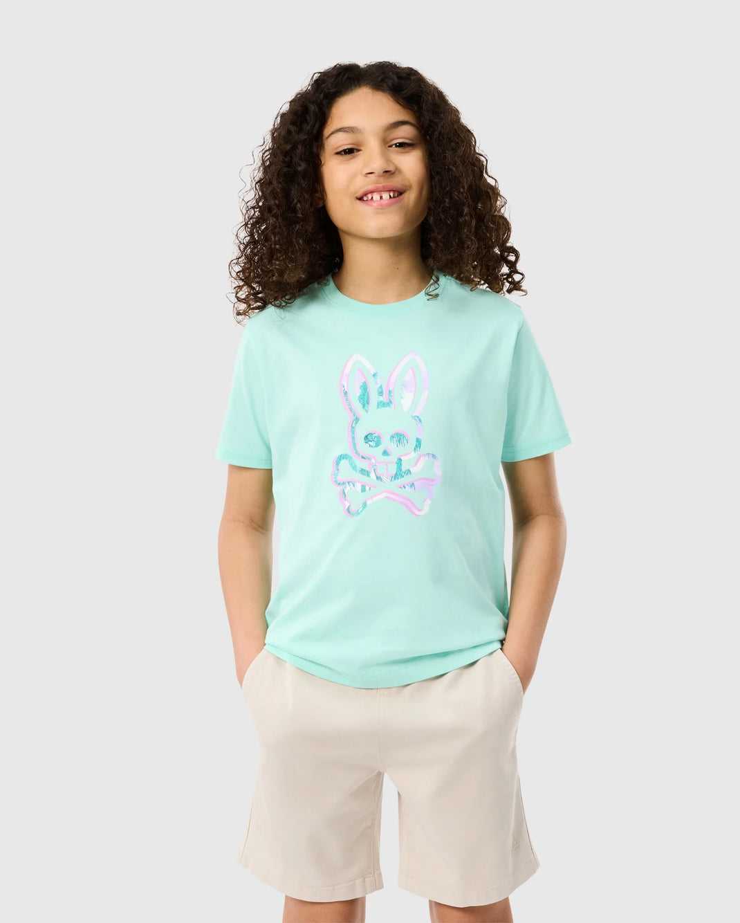 Tees Psycho Bunny Leonard Graphic Tee Beach Glass Enfant | PHF-90063836